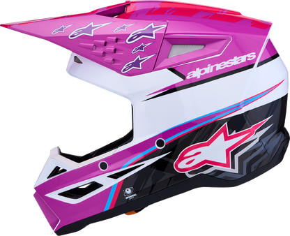 ALPINESTARS SM3 Helmet - Falcon - Purple/White/Black/Pink Fluo - Large 8300927-3222-L