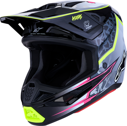 ALPINESTARS SM7 Helmet - Blaster - Black/Gray/White/Yellow Fluo - XS 8301627-1697-XS
