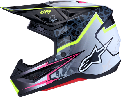ALPINESTARS SM7 Helmet - Blaster - Black/Gray/White/Yellow Fluo - XS 8301627-1697-XS