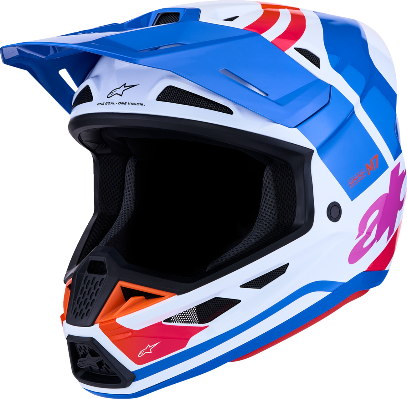 ALPINESTARS SM7 Helmet - Core - White/Blue/Orange/Pink - Small 8301826-2088-S
