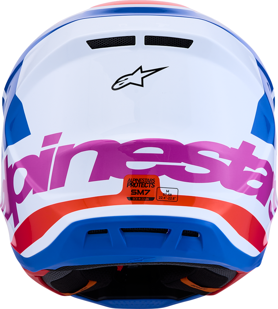 ALPINESTARS SM7 Helmet - Core - White/Blue/Orange/Pink - Small 8301826-2088-S