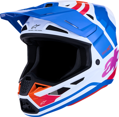 ALPINESTARS SM7 Helmet - Core - White/Blue/Orange/Pink - Large 8301826-2088-L