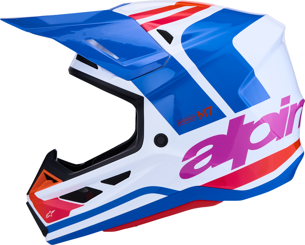 ALPINESTARS SM7 Helmet - Core - White/Blue/Orange/Pink - Small 8301826-2088-S