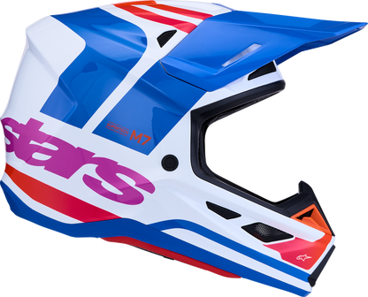 ALPINESTARS SM7 Helmet - Core - White/Blue/Orange/Pink - Large 8301826-2088-L
