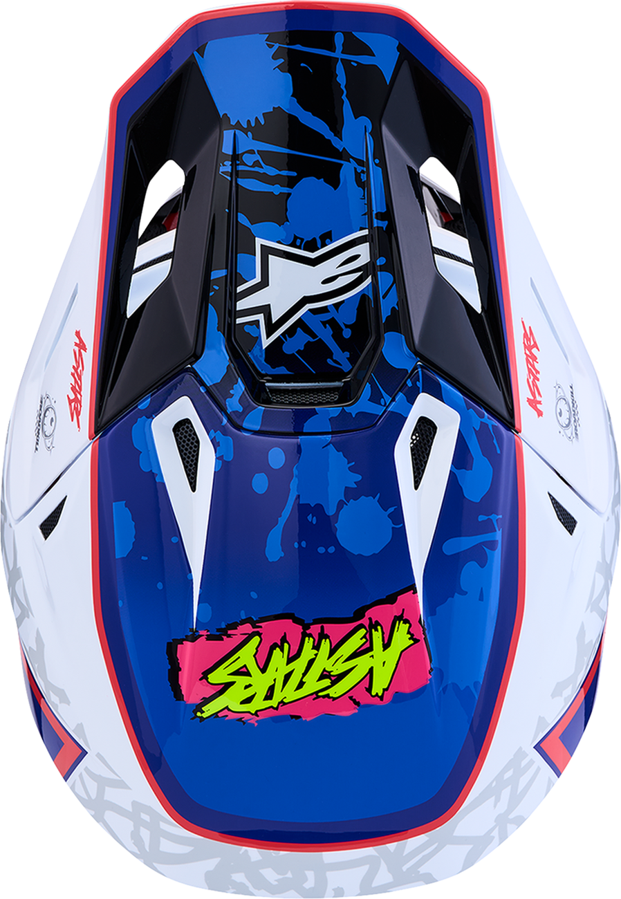 ALPINESTARS SM7 Helmet - Blaster - White/Blue/Red - Medium 8301627-2217-M