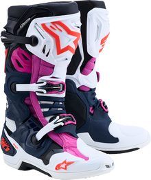 ALPINESTARS Tech 10 Supervented Boots - Dark Blue/White/Black/Fuchsia - US 14 / EU 49.5 2010520-7337-14