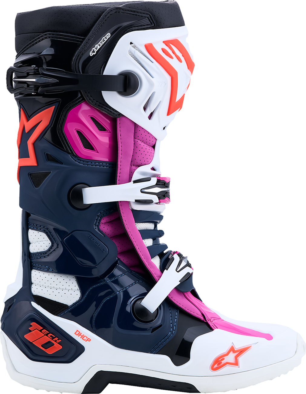 ALPINESTARS Tech 10 Supervented Boots - Dark Blue/White/Black/Fuchsia - US 14 / EU 49.5 2010520-7337-14