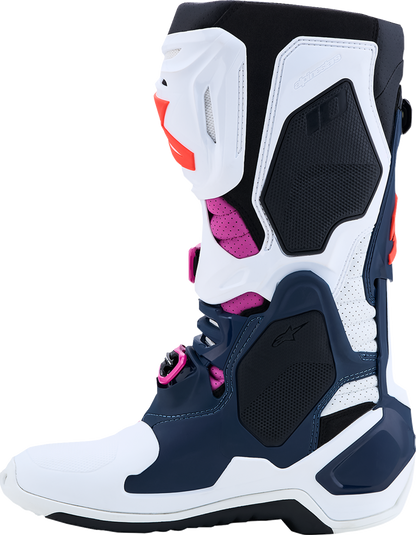 ALPINESTARS Tech 10 Supervented Boots - Dark Blue/White/Black/Fuchsia - US 14 / EU 49.5 2010520-7337-14