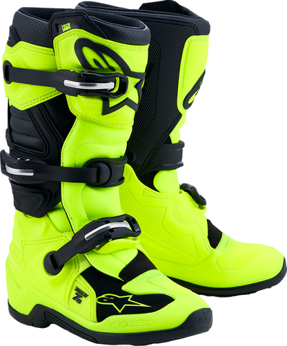 ALPINESTARS Youth Tech 7S Boots - Fluorescent Yellow/Black - US 4 / EU 37 2015017-551-4