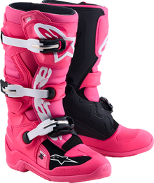 ALPINESTARS Youth Tech 7S Boots - Fluorescent Pink/Black/White - US 8 / EU 42 2015017-3187-8