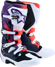 ALPINESTARS Tech 7 Boots - Purple/Blue/Fluorescent Red/White - US 9 / EU 43 2012025-3192-9