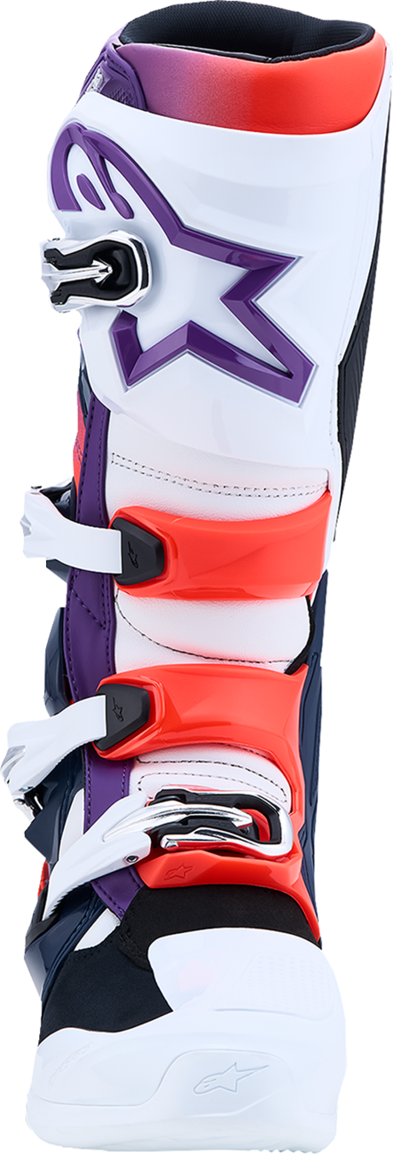 ALPINESTARS Tech 7 Boots - Purple/Blue/Fluorescent Red/White - US 8 / EU 42 2012025-3192-8