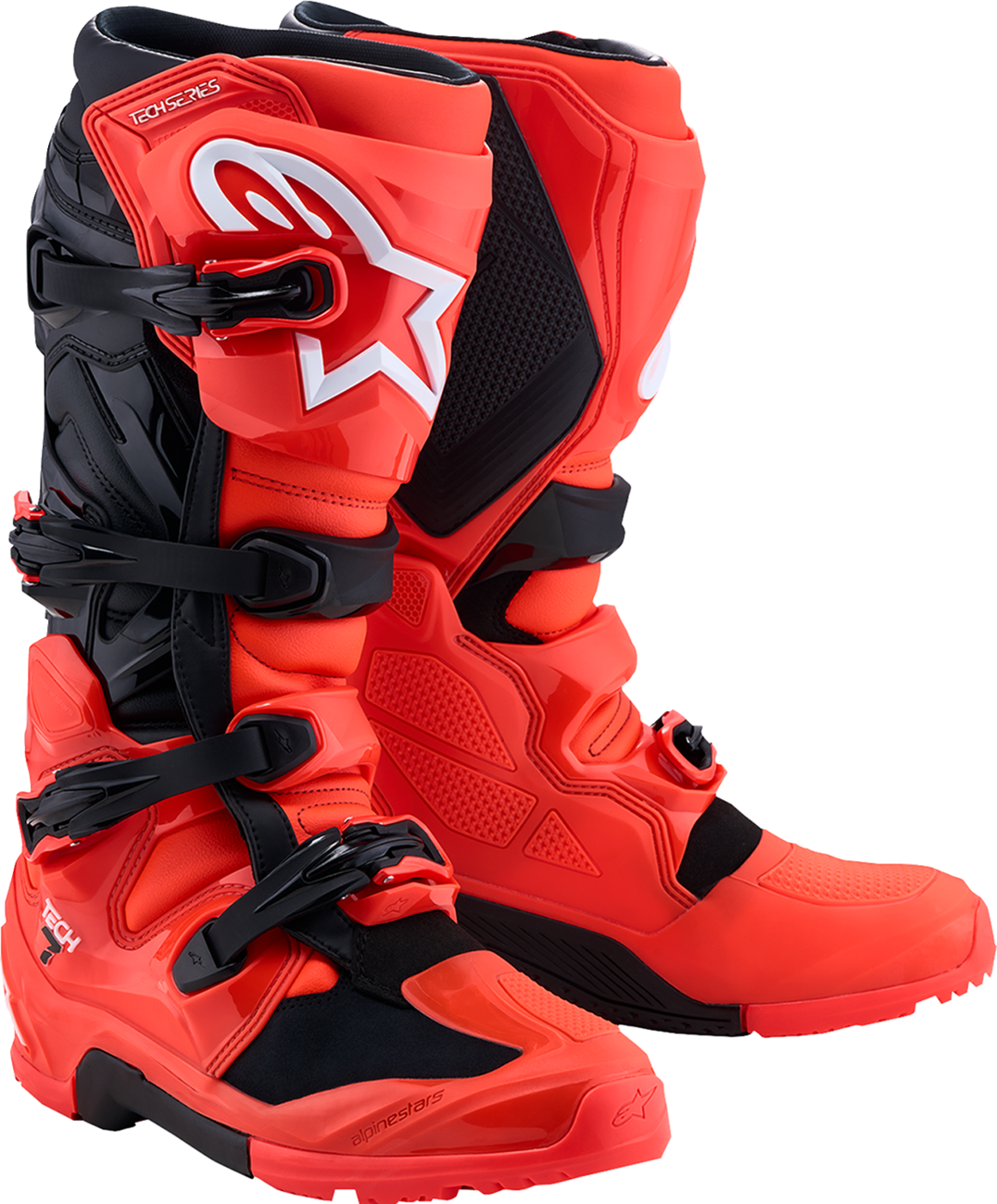 ALPINESTARS Tech 7 Enduro Boots - Black/Fluorescent Red - US 10 / EU 44.5 2010426-314-10
