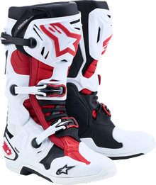 ALPINESTARS Tech 10 Boots - White/Black/Bright Red - US 13 / EU 48 2010020-2030-13