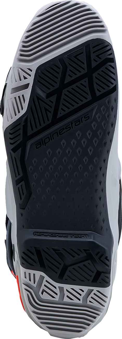ALPINESTARS Tech 10 Enduro Boots - Medium Gray/Dark Gray/Fluorescent Red - US 11 / EU 45.5 2010025-9338-11
