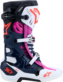 ALPINESTARS Tech 10 Supervented Boots - Dark Blue/White/Black/Fuchsia - US 7 / EU 40.5 2010520-7337-7