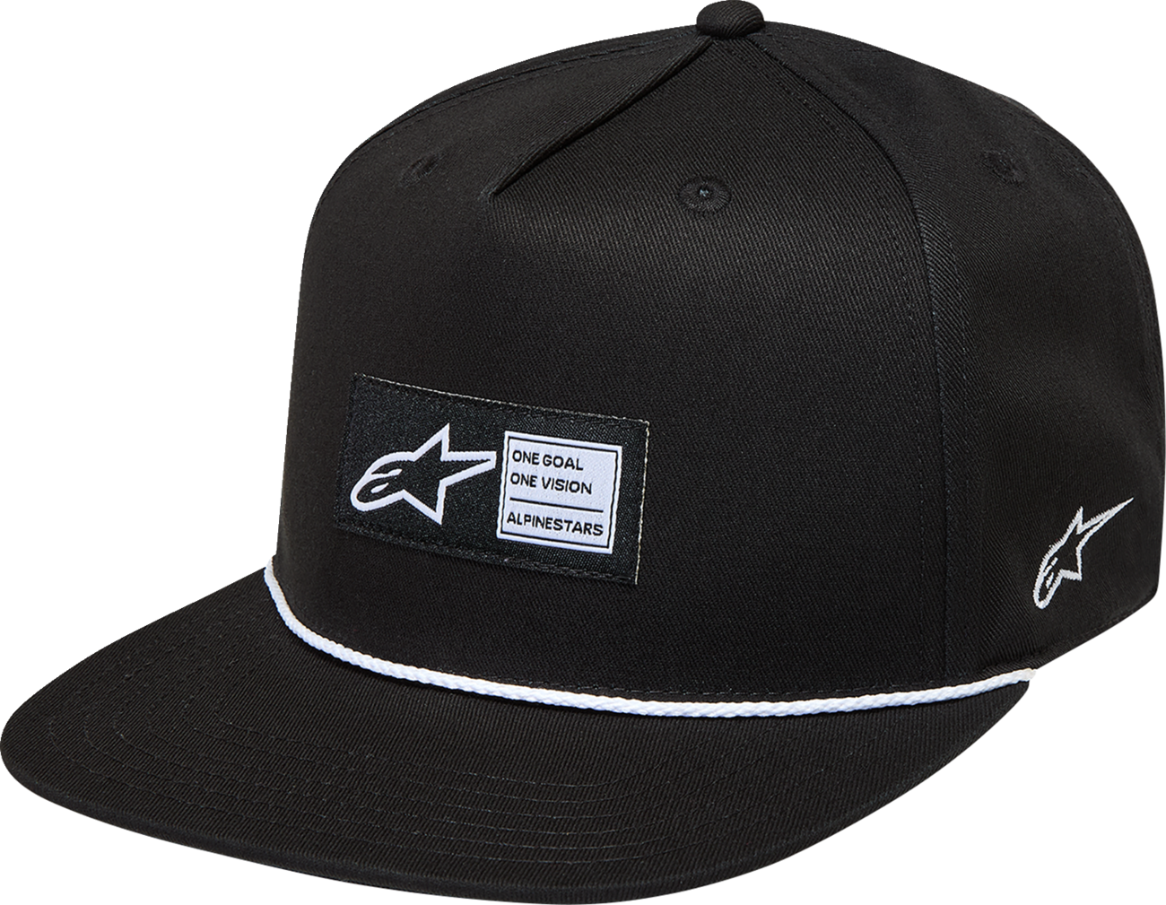 ALPINESTARS Label Snapback Hat - Black - One Size 1236-81438-10-OS