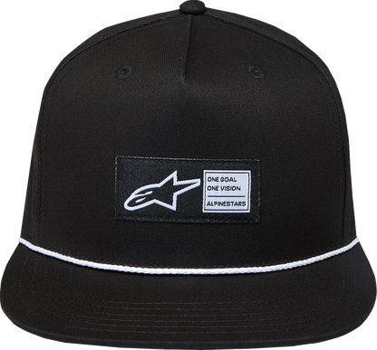 ALPINESTARS Label Snapback Hat - Black - One Size 1236-81438-10-OS