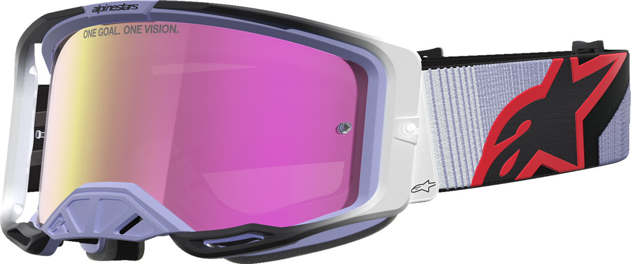 ALPINESTARS GOGGLES Vision 8 Goggle - Maven - Lavender/Black - Pink Mirror Lens 5101627-3234