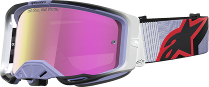 ALPINESTARS GOGGLES Vision 8 Goggle - Maven - Lavender/Black - Pink Mirror Lens 5101627-3234