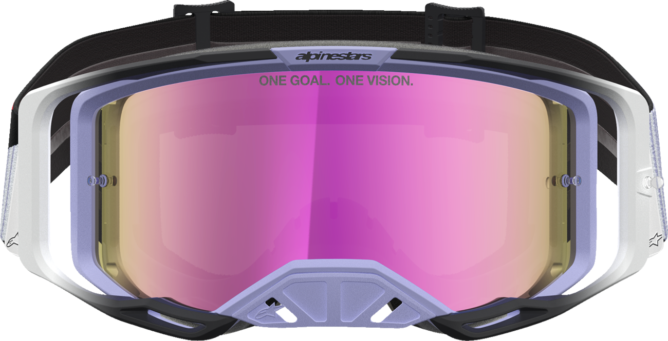 ALPINESTARS GOGGLES Vision 8 Goggle - Maven - Lavender/Black - Pink Mirror Lens 5101627-3234