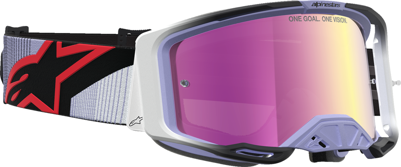 ALPINESTARS GOGGLES Vision 8 Goggle - Maven - Lavender/Black - Pink Mirror Lens 5101627-3234
