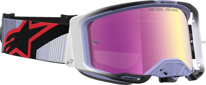 ALPINESTARS GOGGLES Vision 8 Goggle - Maven - Lavender/Black - Pink Mirror Lens 5101627-3234