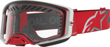 ALPINESTARS GOGGLES Supertech Goggle - Dura Air Fluid - Red/Silver - Clear Lens 5100127-3246