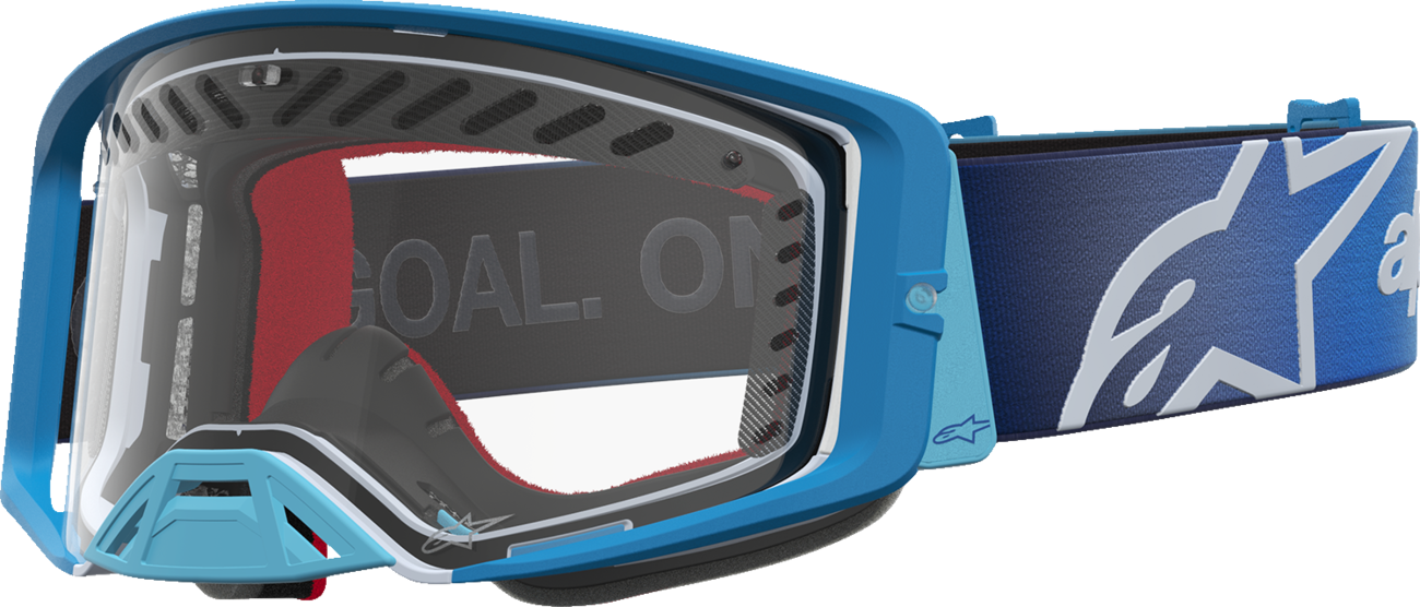 ALPINESTARS GOGGLES Supertech Goggle - Dura Air Fluid - Blue Fade - Clear Lens 5100127-7364