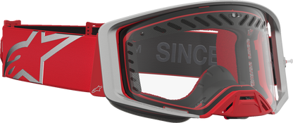 ALPINESTARS GOGGLES Supertech Goggle - Dura Air Fluid - Red/Silver - Clear Lens 5100127-3246