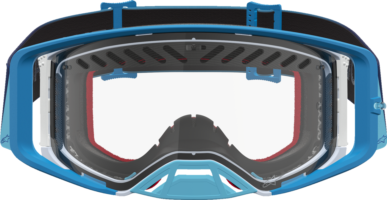 ALPINESTARS GOGGLES Supertech Goggle - Dura Air Fluid - Blue Fade - Clear Lens 5100127-7364