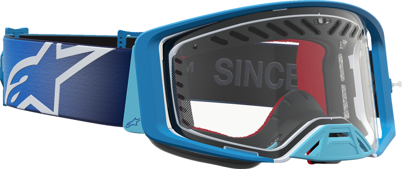 ALPINESTARS GOGGLES Supertech Goggle - Dura Air Fluid - Blue Fade - Clear Lens 5100127-7364
