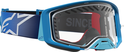 ALPINESTARS GOGGLES Supertech Goggle - Dura Air Fluid - Blue Fade - Clear Lens 5100127-7364