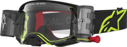 ALPINESTARS GOGGLES Supertech Goggle - Firma - Roll-Off - Black/Yellow Fluo - Clear Lens 5100227-1743