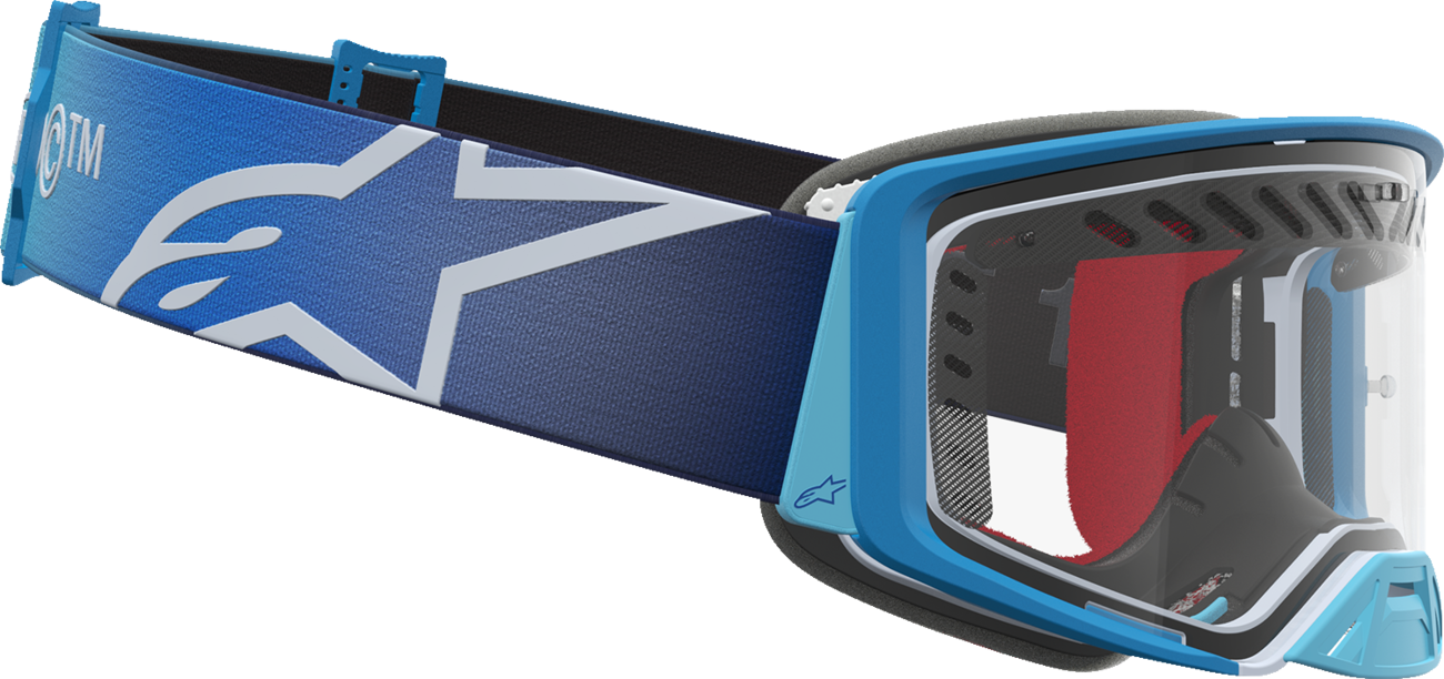 ALPINESTARS GOGGLES Supertech Goggle - Dura Air Fluid - Blue Fade - Clear Lens 5100127-7364