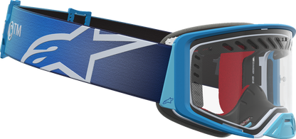 ALPINESTARS GOGGLES Supertech Goggle - Dura Air Fluid - Blue Fade - Clear Lens 5100127-7364