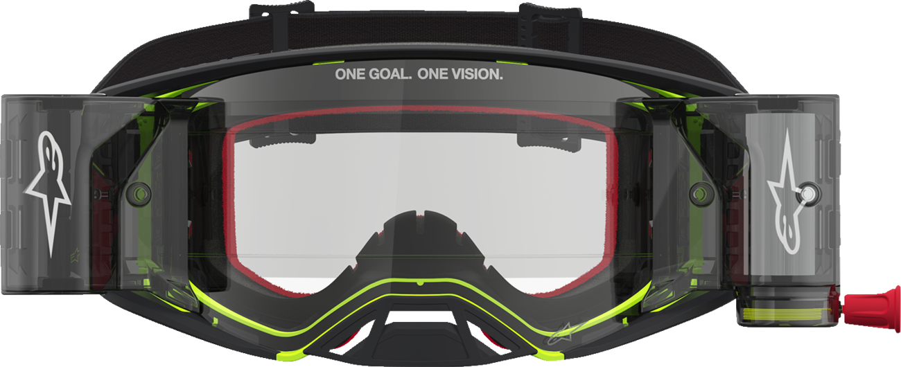 ALPINESTARS GOGGLES Supertech Goggle - Firma - Roll-Off - Black/Yellow Fluo - Clear Lens 5100227-1743