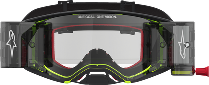 ALPINESTARS GOGGLES Supertech Goggle - Firma - Roll-Off - Black/Yellow Fluo - Clear Lens 5100227-1743