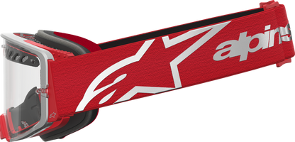 ALPINESTARS GOGGLES Supertech Goggle - Dura Air Fluid - Red/Silver - Clear Lens 5100127-3246