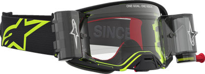 ALPINESTARS GOGGLES Supertech Goggle - Firma - Roll-Off - Black/Yellow Fluo - Clear Lens 5100227-1743