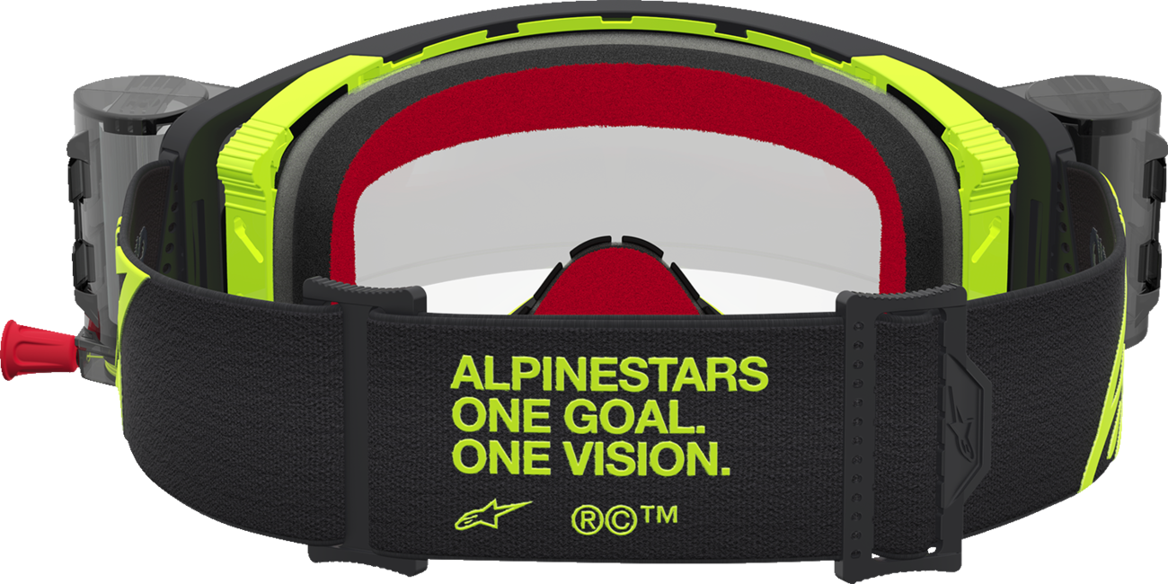 ALPINESTARS GOGGLES Supertech Goggle - Firma - Roll-Off - Black/Yellow Fluo - Clear Lens 5100227-1743