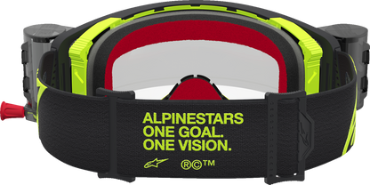 ALPINESTARS GOGGLES Supertech Goggle - Firma - Roll-Off - Black/Yellow Fluo - Clear Lens 5100227-1743