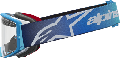ALPINESTARS GOGGLES Supertech Goggle - Dura Air Fluid - Blue Fade - Clear Lens 5100127-7364