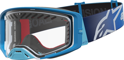 ALPINESTARS GOGGLES Supertech Goggle - Dura Air Fluid - Blue Fade - Clear Lens 5100127-7364
