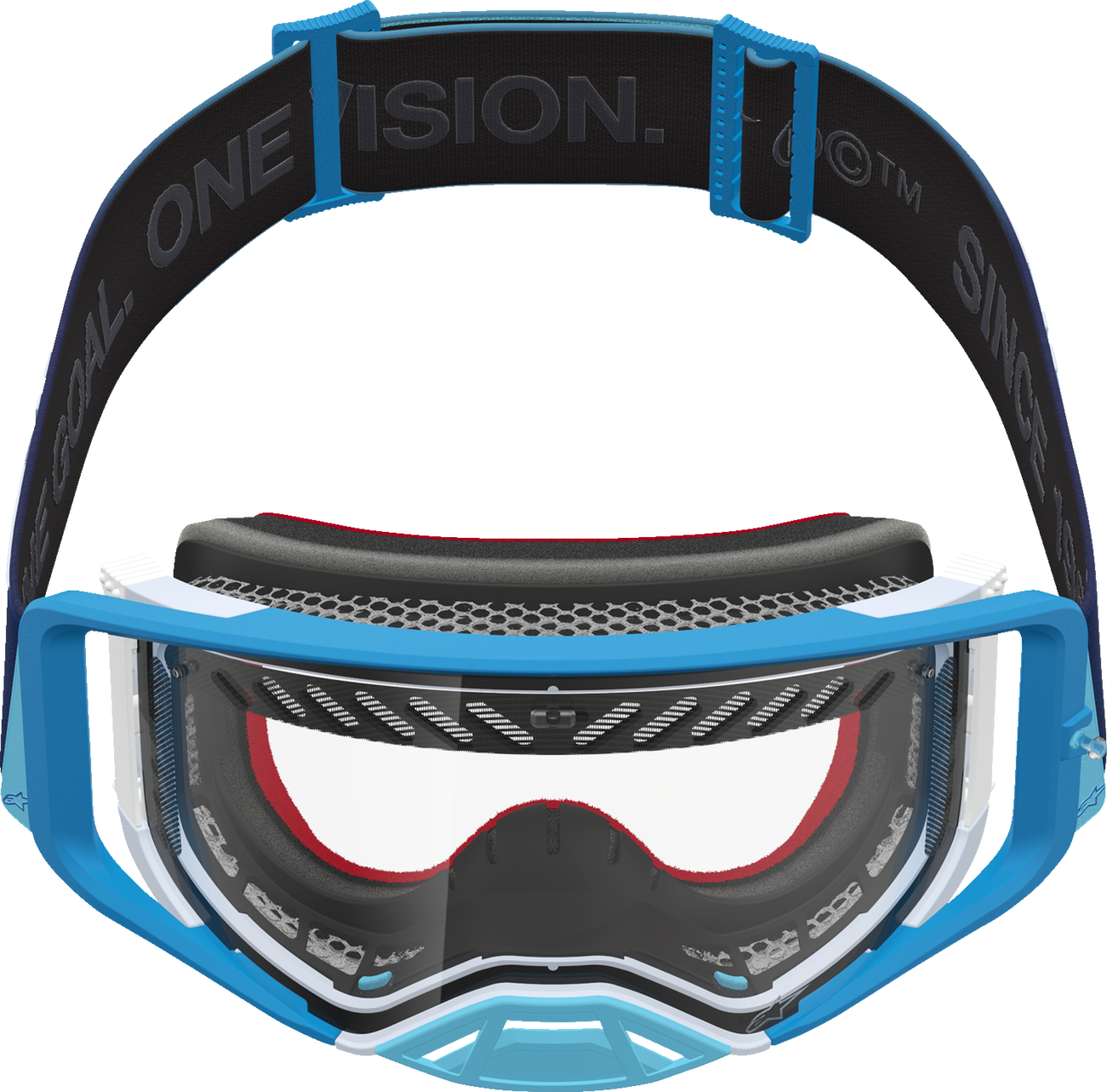 ALPINESTARS GOGGLES Supertech Goggle - Dura Air Fluid - Blue Fade - Clear Lens 5100127-7364