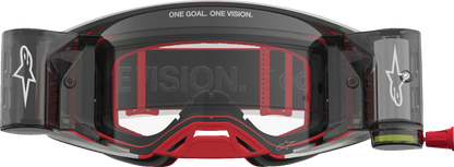 ALPINESTARS GOGGLES Supertech Goggle - Firma - Roll-Off - Red/Silver - Clear Lens 5100227-3246