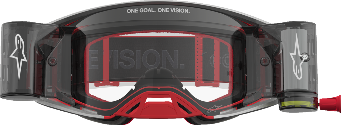 ALPINESTARS GOGGLES Supertech Goggle - Firma - Roll-Off - Red/Silver - Clear Lens 5100227-3246
