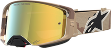 ALPINESTARS GOGGLES Supertech Goggle - Lone - Camo Desert - Gold Mirror Lens 5100627-8068