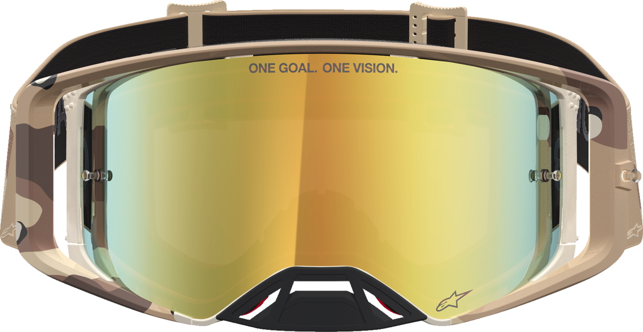 ALPINESTARS GOGGLES Supertech Goggle - Lone - Camo Desert - Gold Mirror Lens 5100627-8068