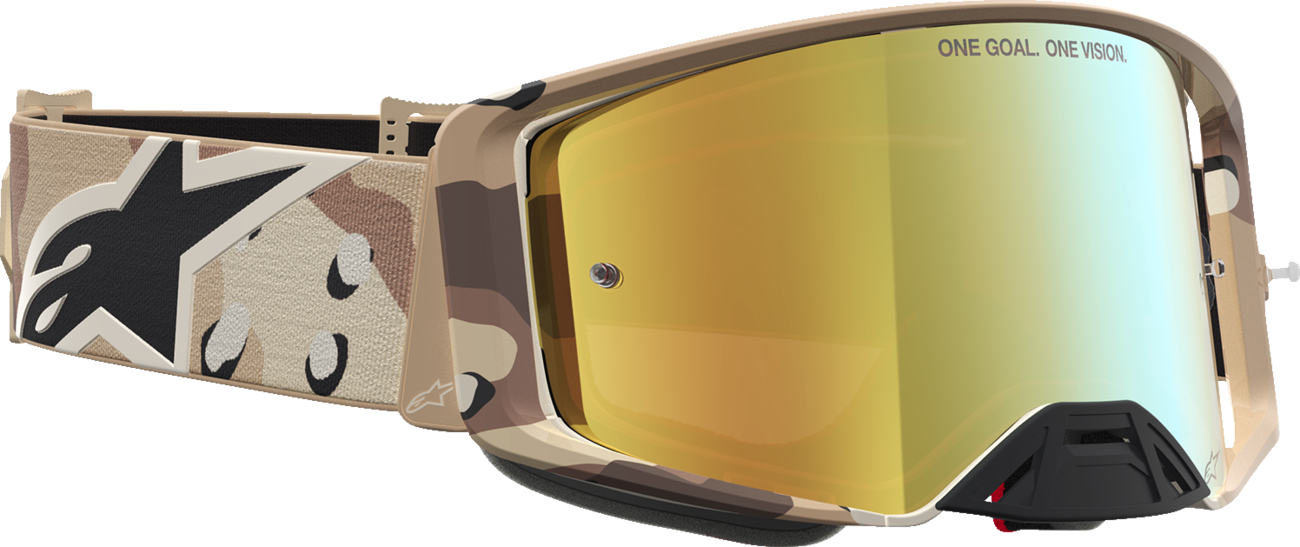 ALPINESTARS GOGGLES Supertech Goggle - Lone - Camo Desert - Gold Mirror Lens 5100627-8068